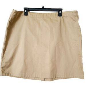 Lands' end tan khaki casual skirt size 20